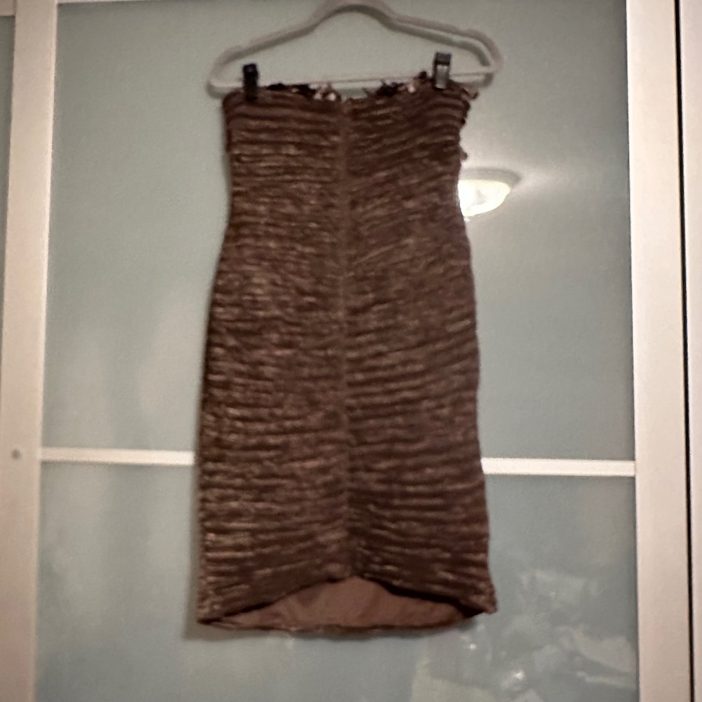 Romeo & Juliet Couture Mocha Mini Cocktail Dress NWT - Picture 2 of 3